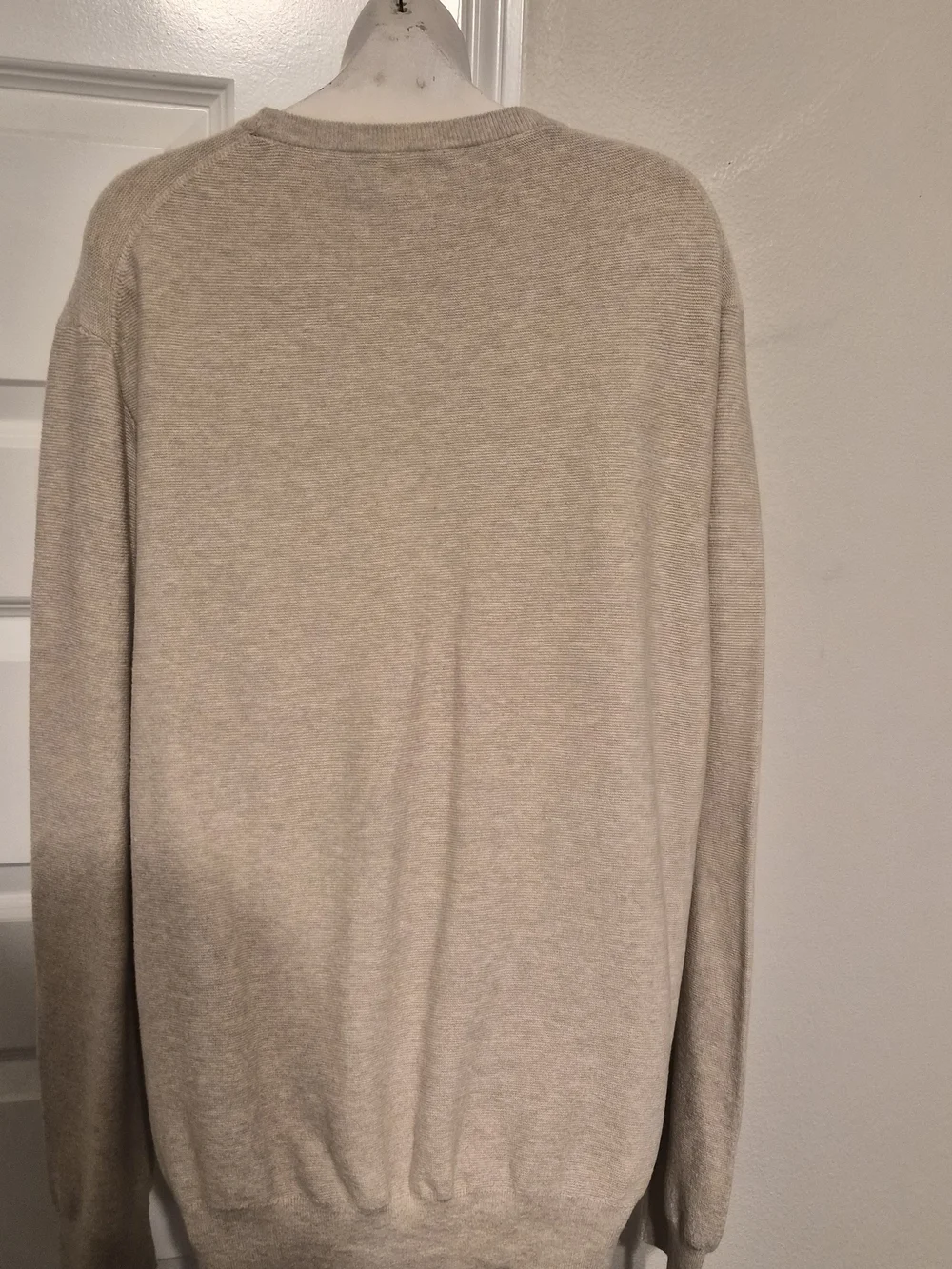 J.Crew Men's Beige 100% Cotton Crewneck Sweater Size XL H6060 HO18
